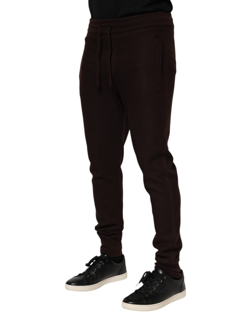 Pantalon de jogging en cachemire brun pour homme de Dolce &amp; Gabbana