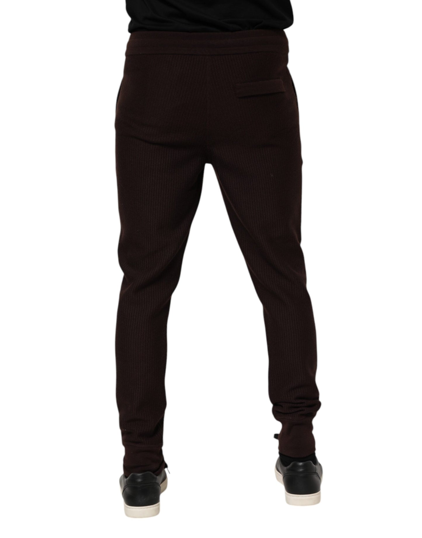 Dolce & Gabbana Brown Cashmere Men Jogger Sweatpants Pants