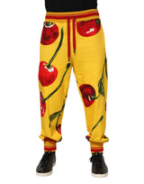 Pantalon de jogging Dolce &amp; Gabbana à imprimé cerise jaune