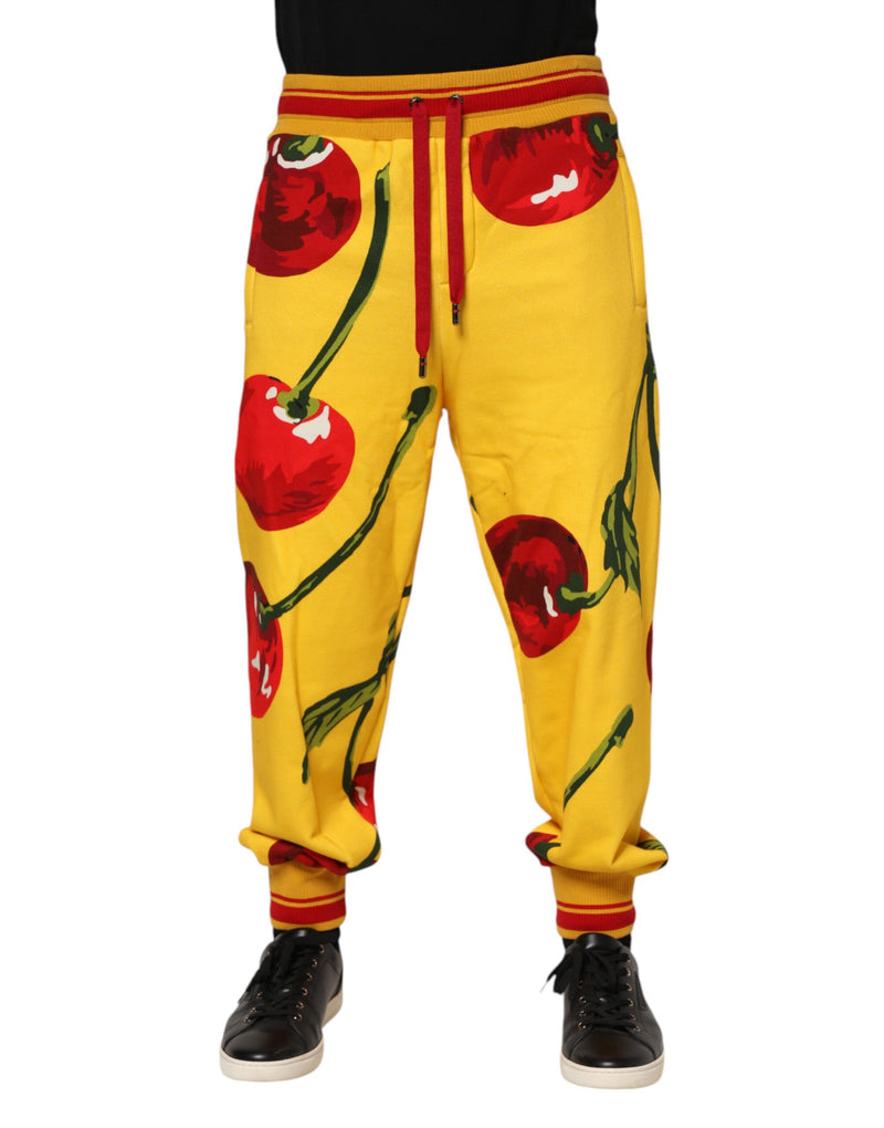 Pantalon de jogging Dolce &amp; Gabbana à imprimé cerise jaune