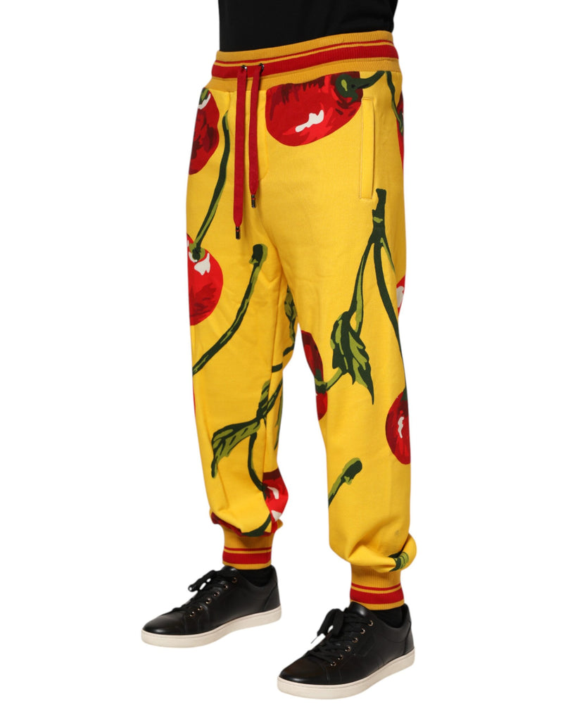 Pantalon de jogging Dolce &amp; Gabbana à imprimé cerise jaune