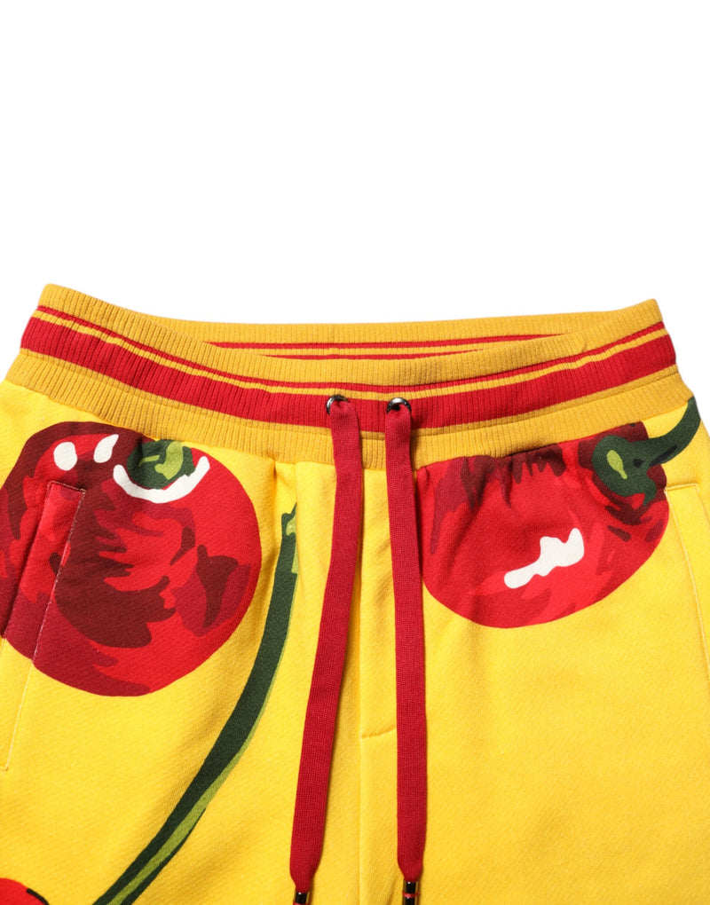 Pantalon de jogging Dolce &amp; Gabbana à imprimé cerise jaune