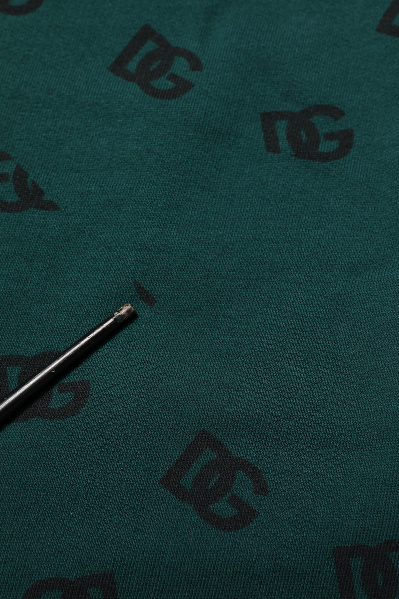 Sweat-pants jogging homme Dolce &amp; Gabbana, imprimé logo vert.