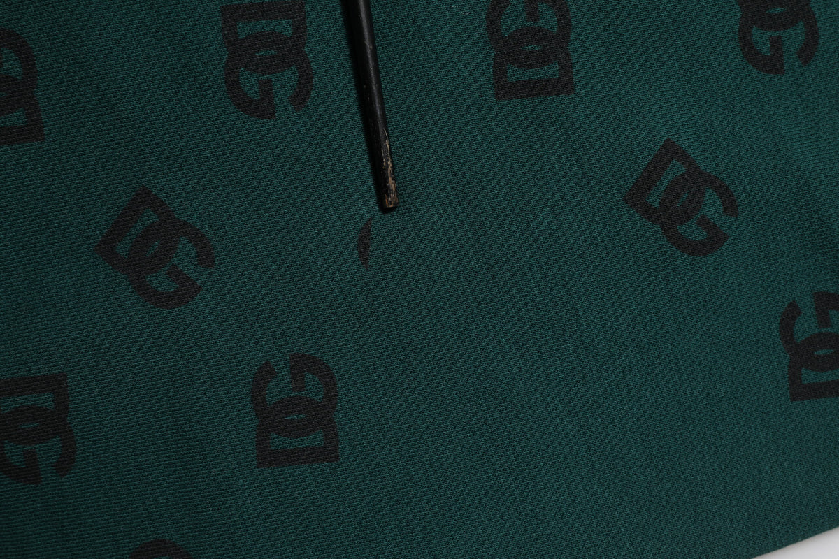 Sweat-pants jogging homme Dolce &amp; Gabbana, imprimé logo vert.