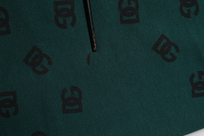 Sweat-pants jogging homme Dolce &amp; Gabbana, imprimé logo vert.