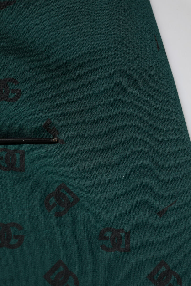 Sweat-pants jogging homme Dolce &amp; Gabbana, imprimé logo vert.