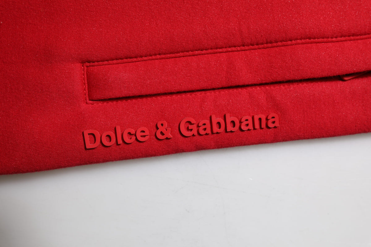 Sweat-pants jogging homme en coton rouge avec logo Dolce &amp; Gabbana