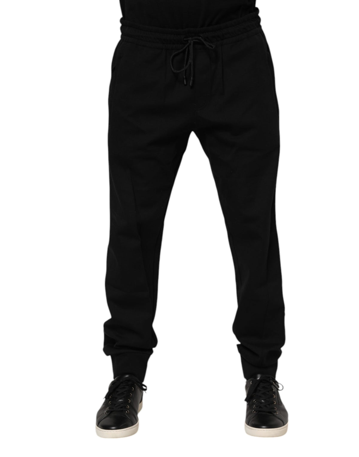 Pantalon de jogging en coton noir pour homme Dolce &amp; Gabbana