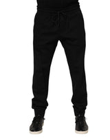 Pantalon de jogging en coton noir pour homme Dolce &amp; Gabbana