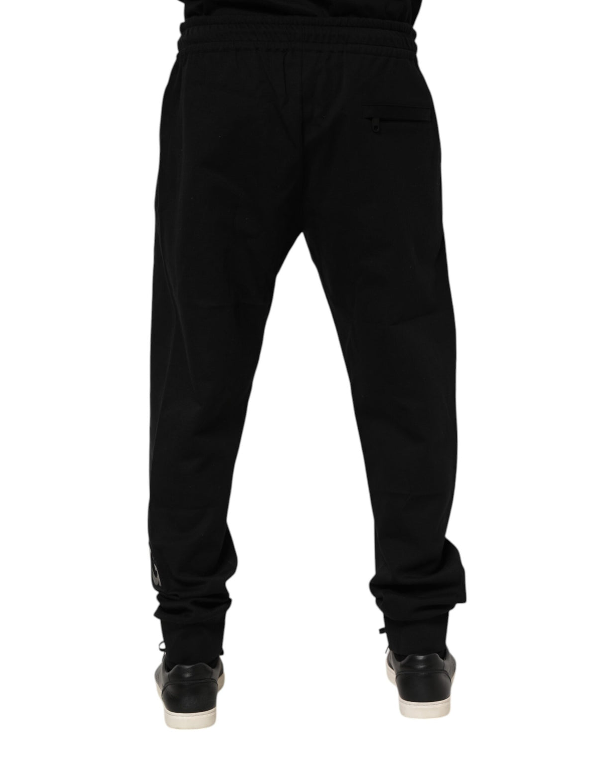 Pantalon de jogging en coton noir pour homme Dolce &amp; Gabbana