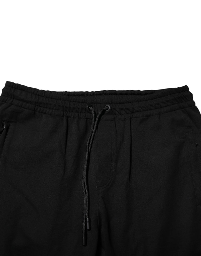 Pantalon de jogging en coton noir pour homme Dolce &amp; Gabbana