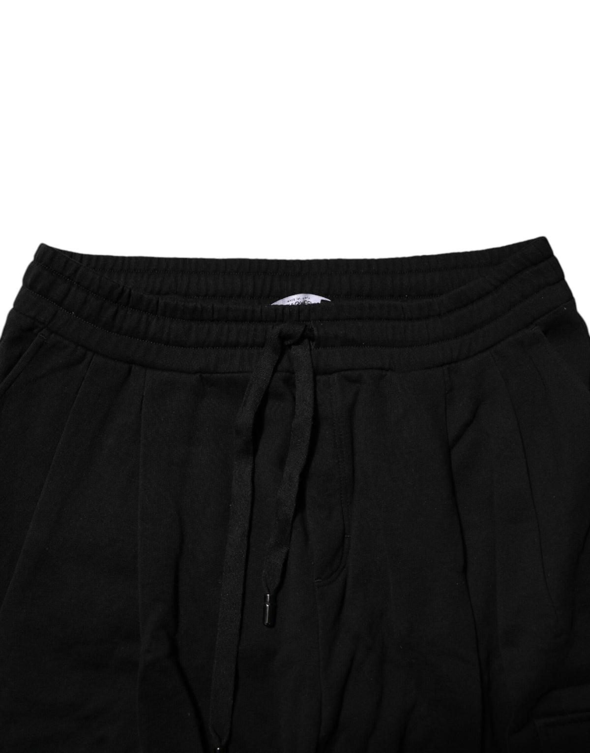 Pantalon de jogging en coton noir avec logo Dolce &amp; Gabbana
