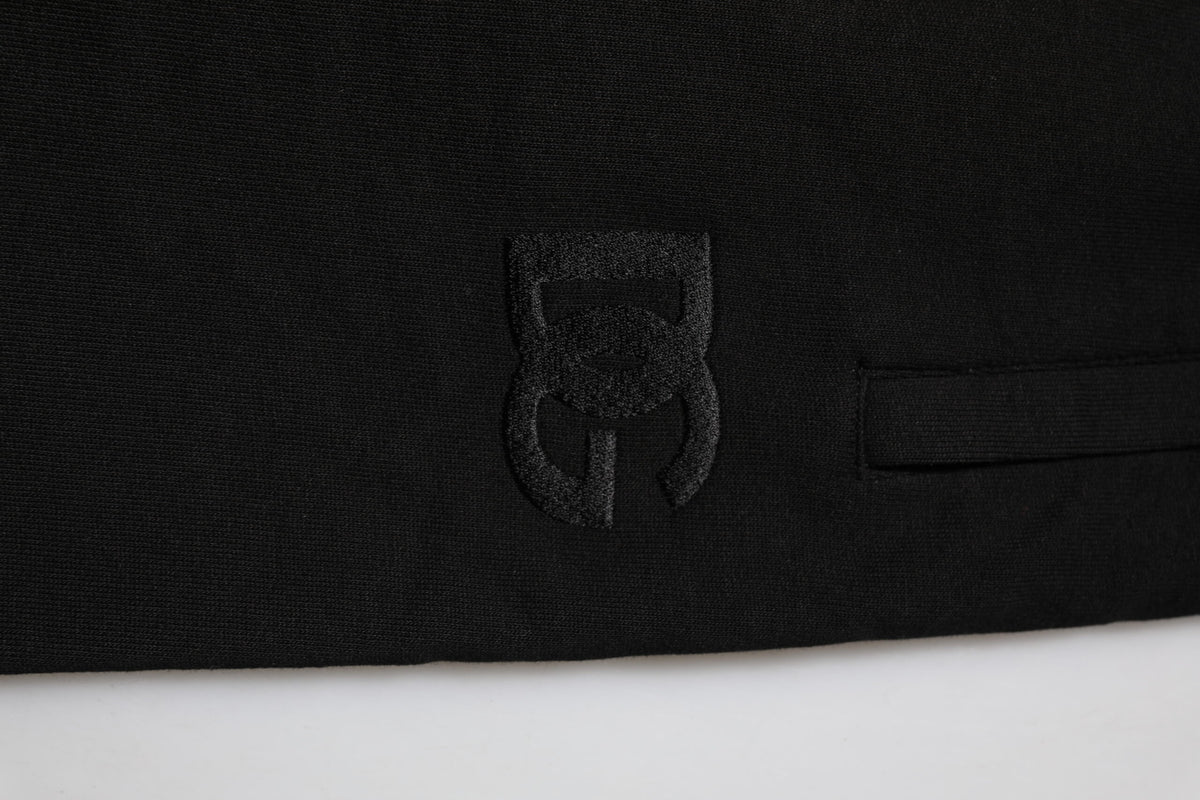 Pantalon de jogging homme en coton noir avec logo à bande de Dolce &amp; Gabbana