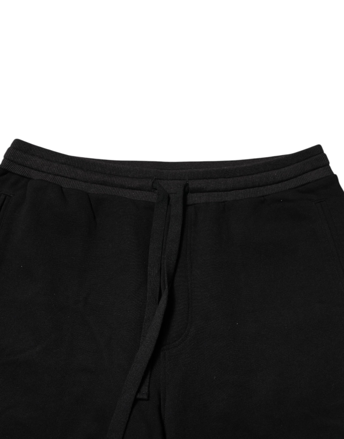Pantalon de jogging en coton noir avec couronne Dolce &amp; Gabbana