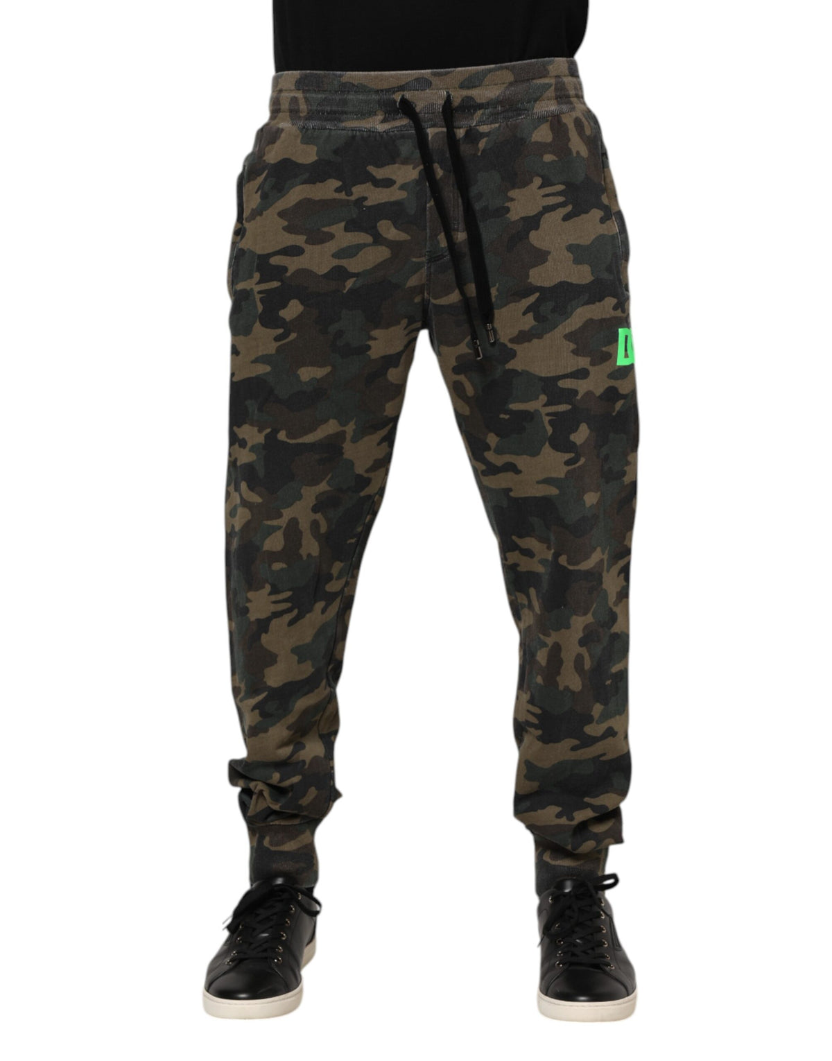 Pantalon de jogging homme en coton marron camouflage Dolce &amp; Gabbana