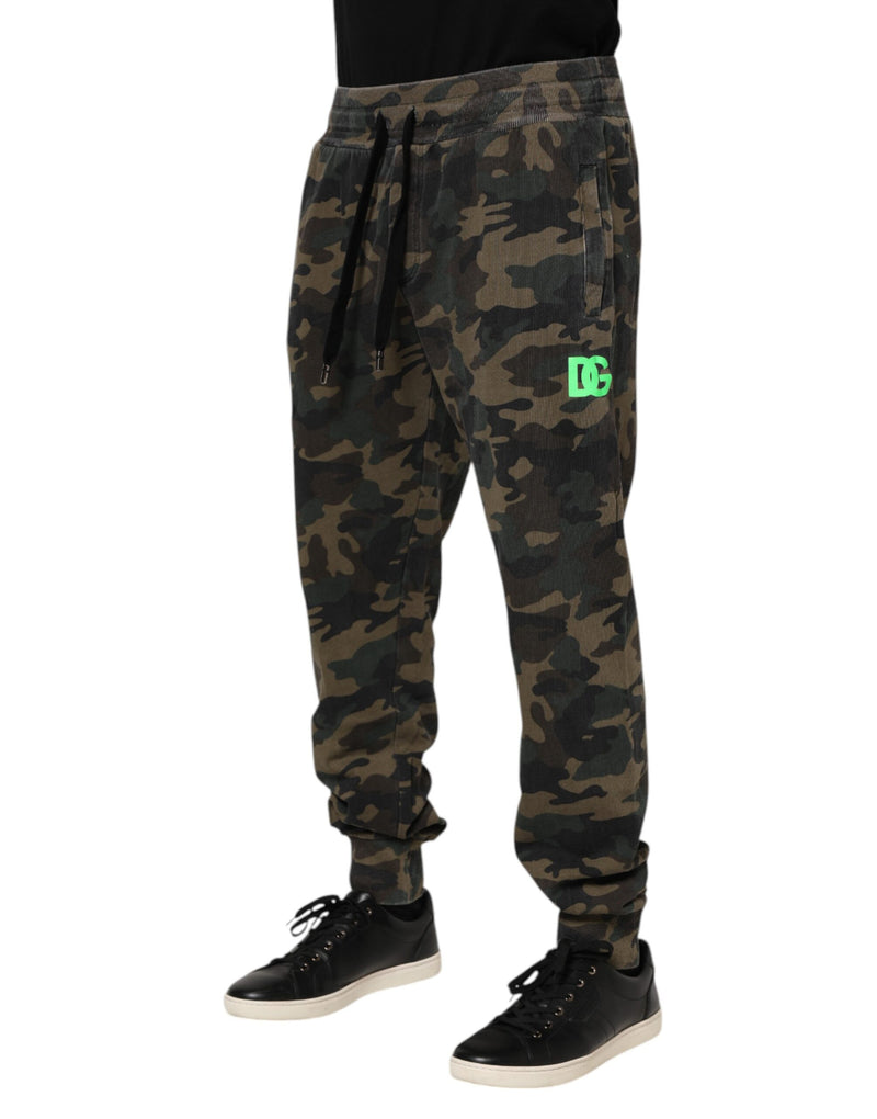 Pantalon de jogging homme en coton marron camouflage Dolce &amp; Gabbana