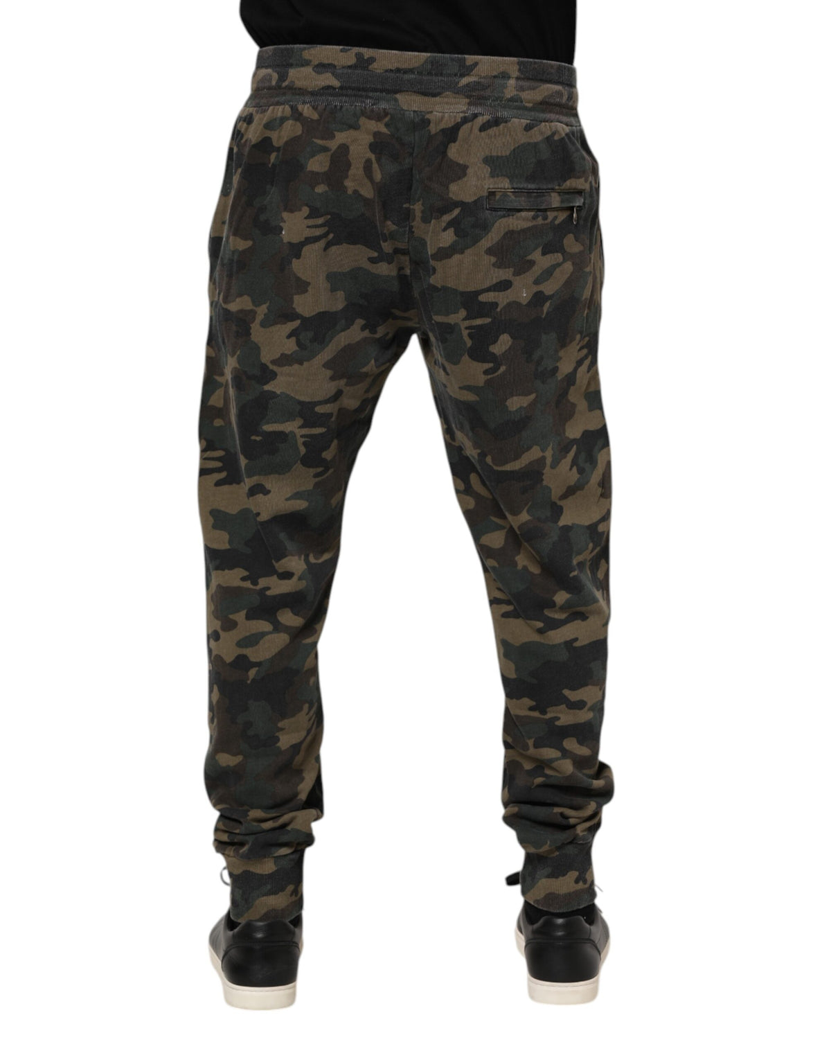 Pantalon de jogging homme en coton marron camouflage Dolce &amp; Gabbana