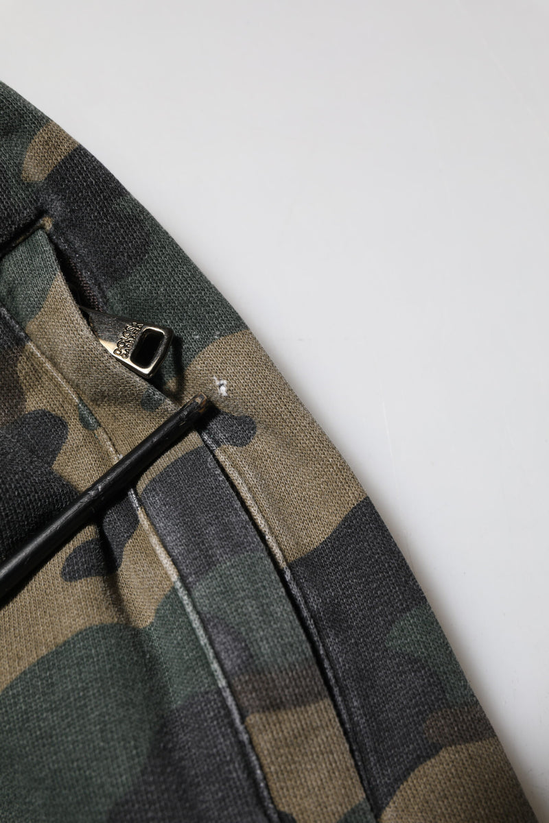 Pantalon de jogging homme en coton marron camouflage Dolce &amp; Gabbana