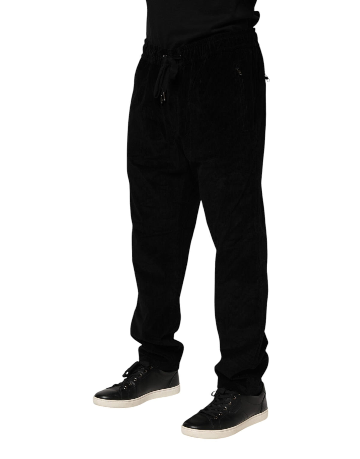 Pantalon de jogging en coton noir pour homme Dolce &amp; Gabbana