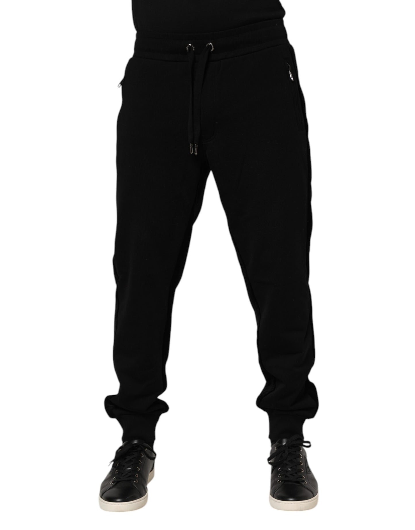 Pantalon de jogging en coton noir pour homme Dolce &amp; Gabbana