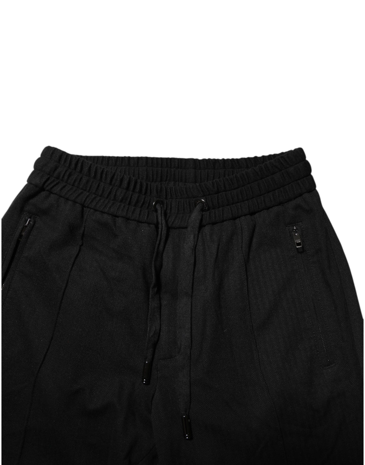 Pantalon de jogging homme Dolce &amp; Gabbana en viscose noire avec cordon de serrage