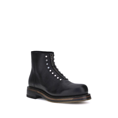 Bottes de cheville en cuir clouté Alexander McQueen