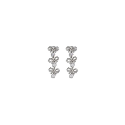 Boucles d'oreilles pendantes autoportrait avec nœuds