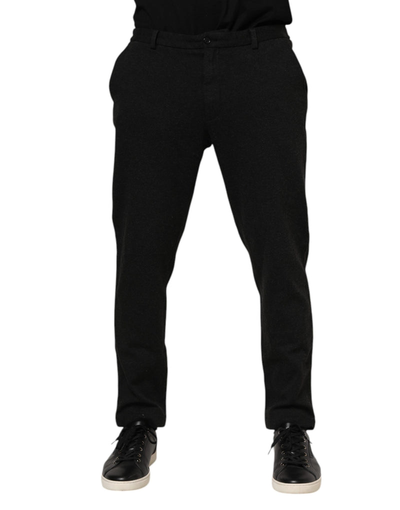 Dolce &amp; Gabbana donkergrijze viscose broek voor heren
