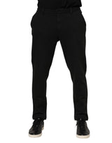 Pantalon homme en viscose gris foncé Dolce &amp; Gabbana