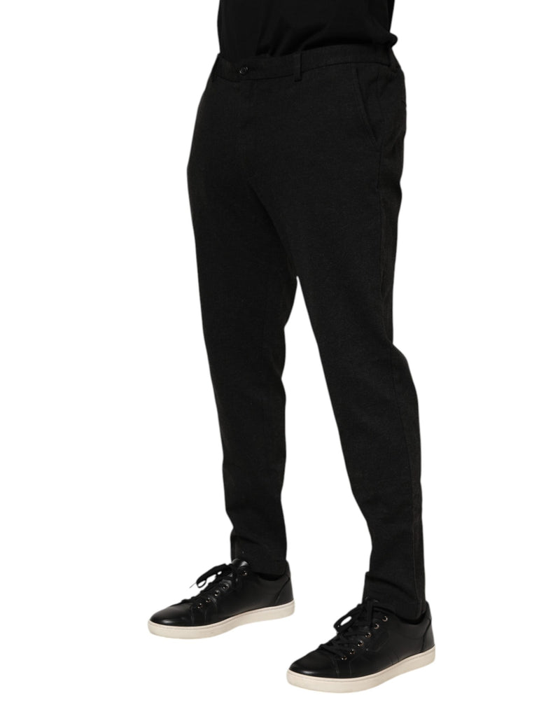 Dolce &amp; Gabbana donkergrijze viscose broek voor heren