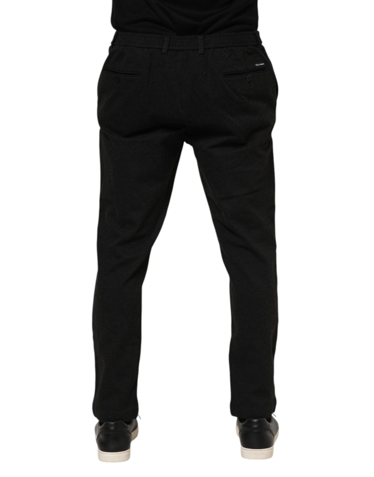 Pantalon homme en viscose gris foncé Dolce &amp; Gabbana