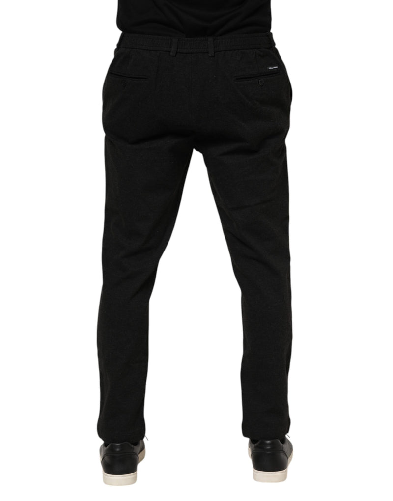 Dolce &amp; Gabbana donkergrijze viscose broek voor heren