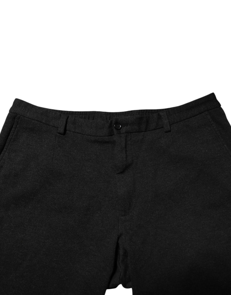 Dolce &amp; Gabbana donkergrijze viscose broek voor heren