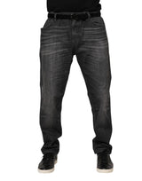 Jeans en jean délavé en coton gris ample de Dolce &amp; Gabbana