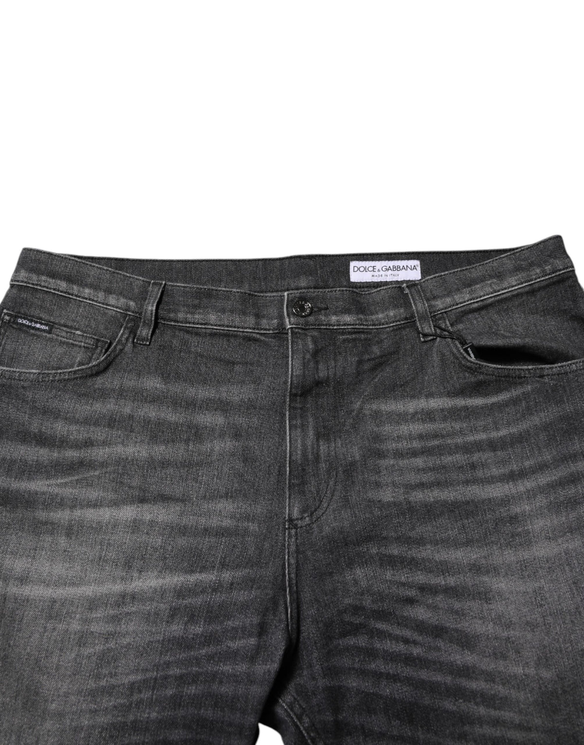 Jeans en jean délavé en coton gris ample de Dolce &amp; Gabbana