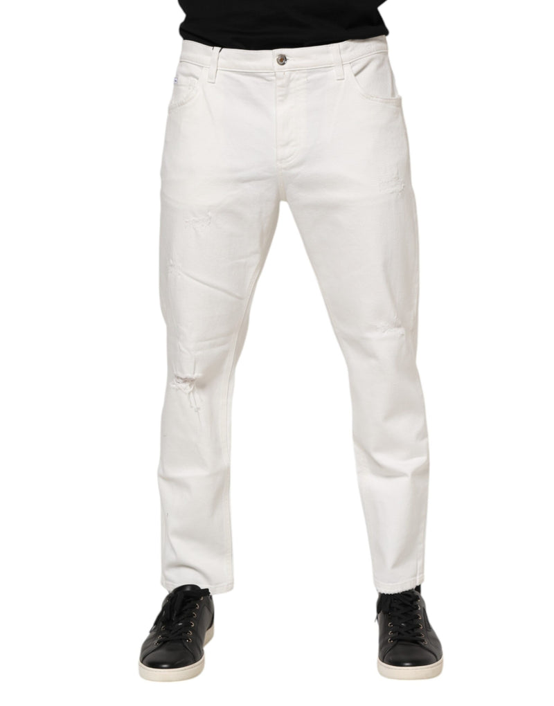 Jeans en coton blanc ample pour homme de Dolce &amp; Gabbana