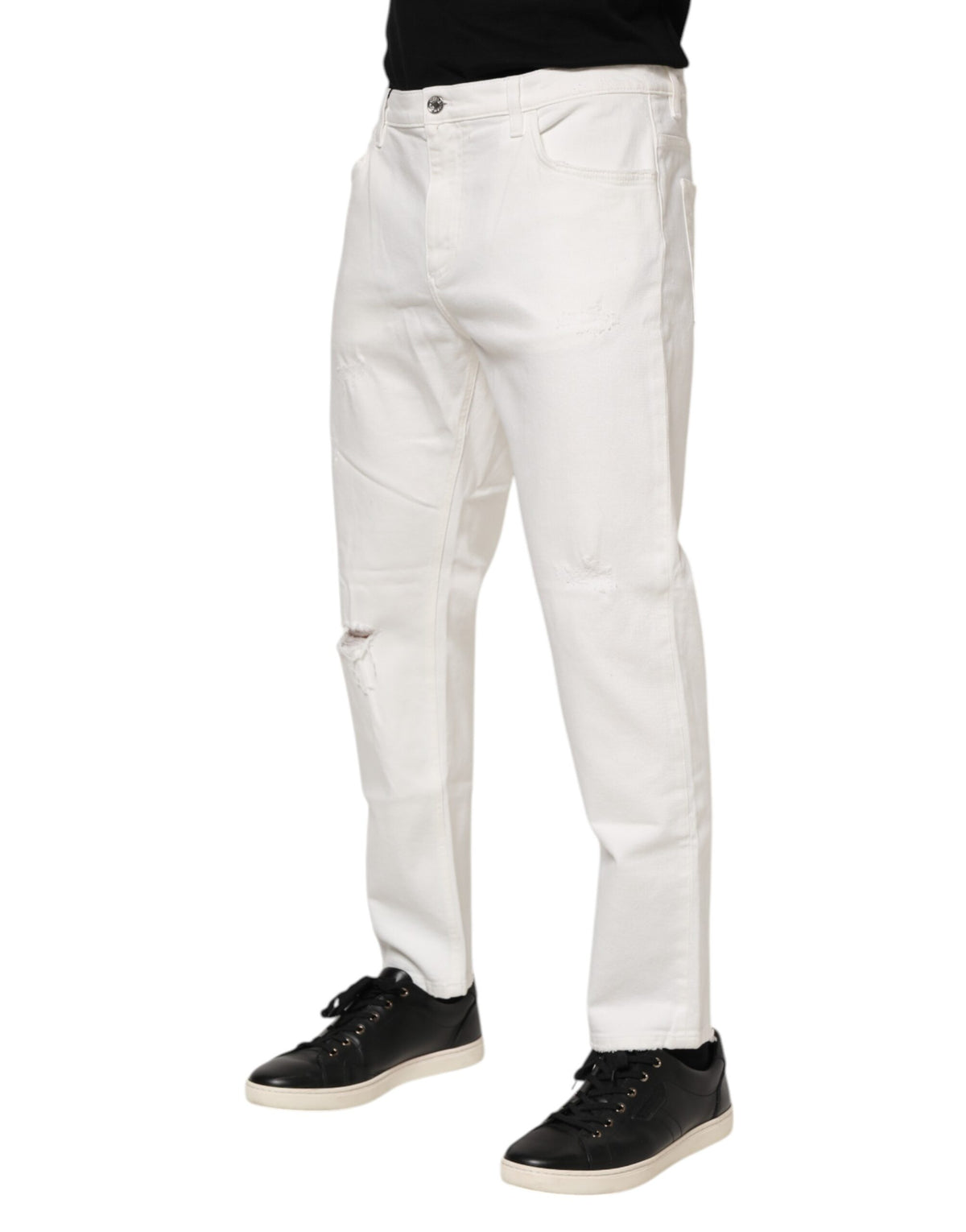 Jeans en coton blanc ample pour homme de Dolce &amp; Gabbana