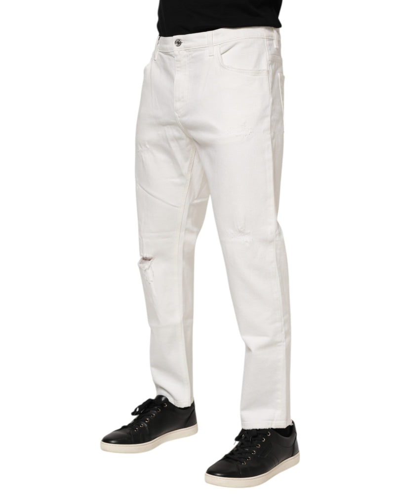 Jeans en coton blanc ample pour homme de Dolce &amp; Gabbana
