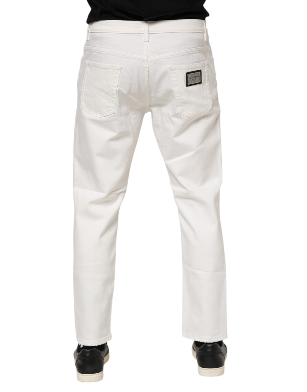 Jeans en coton blanc ample pour homme de Dolce &amp; Gabbana