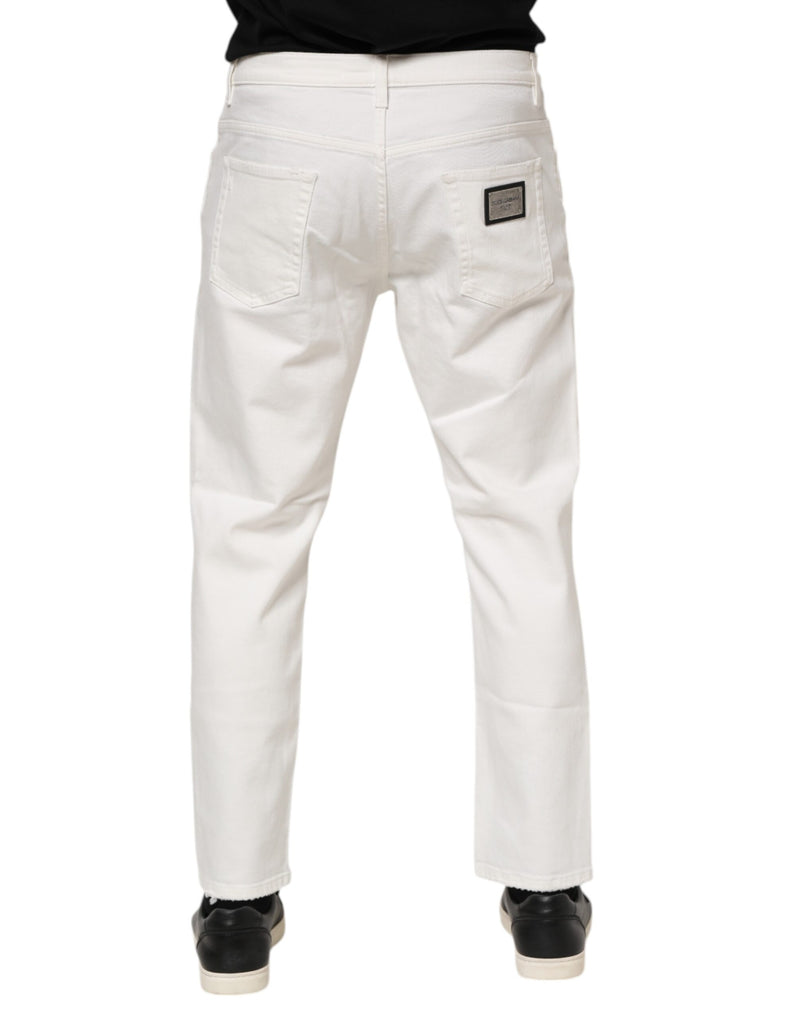 Jeans en coton blanc ample pour homme de Dolce &amp; Gabbana