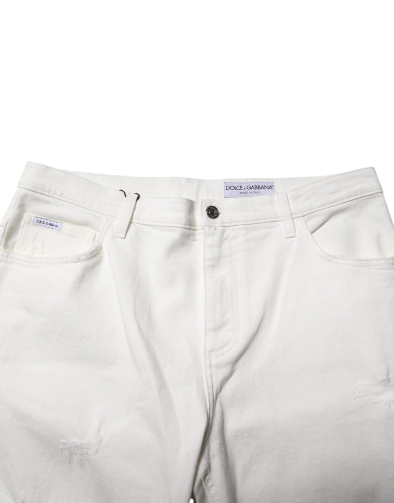 Jeans en coton blanc ample pour homme de Dolce &amp; Gabbana