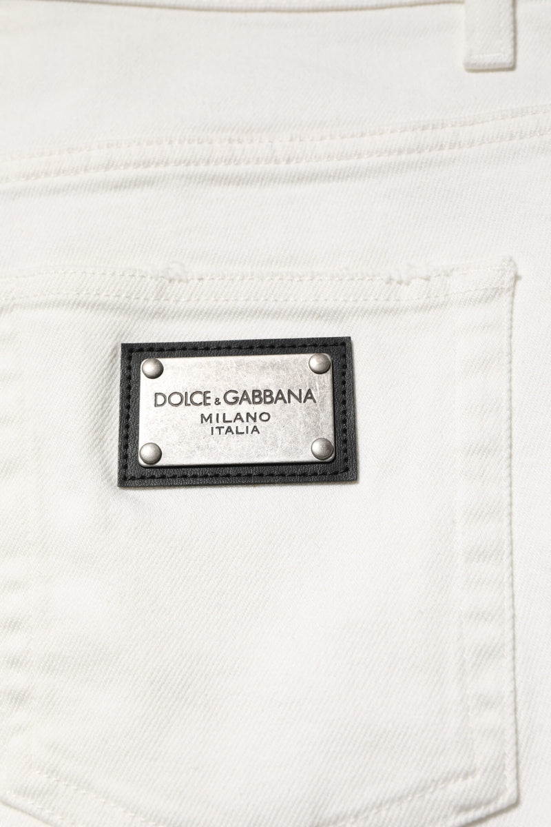 Jeans en coton blanc ample pour homme de Dolce &amp; Gabbana
