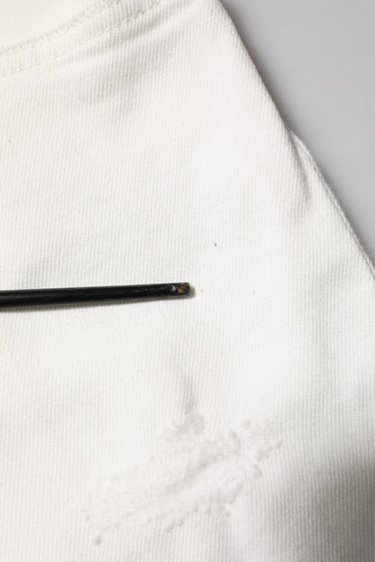 Dolce & Gabbana White Cotton Loose Men Denim Jeans