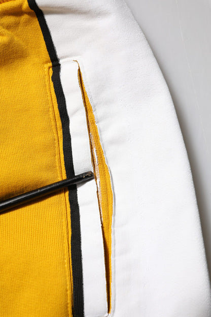 Pantalon de jogging en coton jaune avec logo Dolce & Gabbana