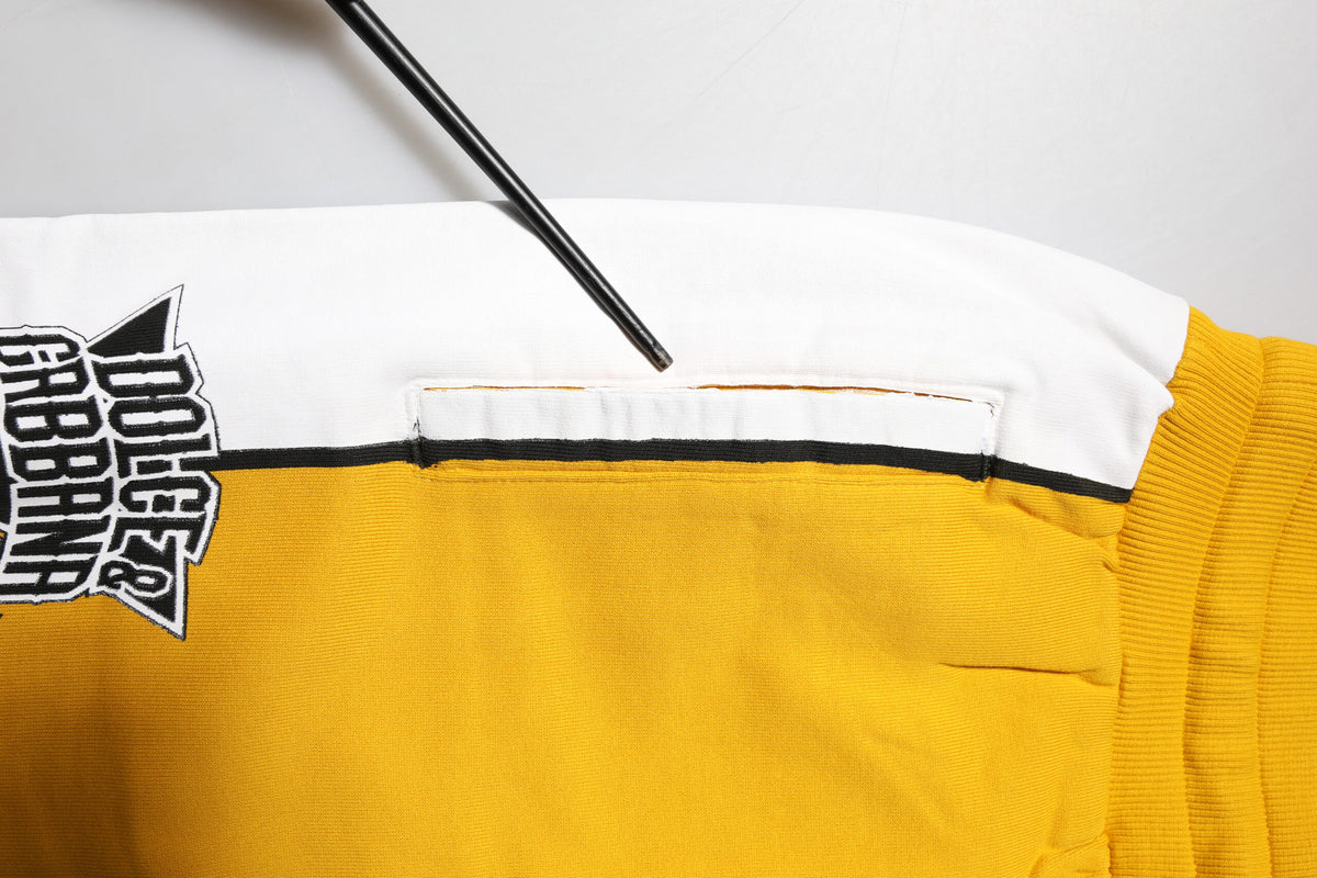 Pantalon de jogging en coton jaune avec cordon de serrage de Dolce &amp; Gabbana