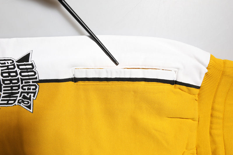 Pantalon de jogging en coton jaune avec cordon de serrage de Dolce &amp; Gabbana