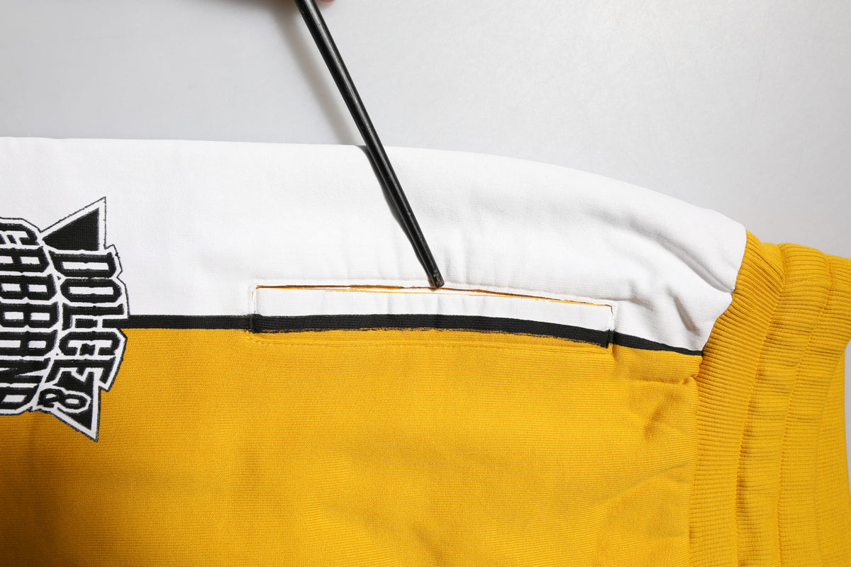 Pantalon de jogging en coton jaune avec cordon de serrage de Dolce &amp; Gabbana