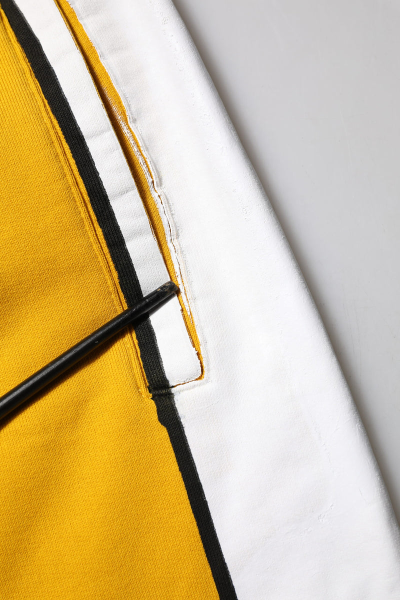 Pantalon de jogging en coton jaune Dolce &amp; Gabbana avec logo et cordon de serrage.