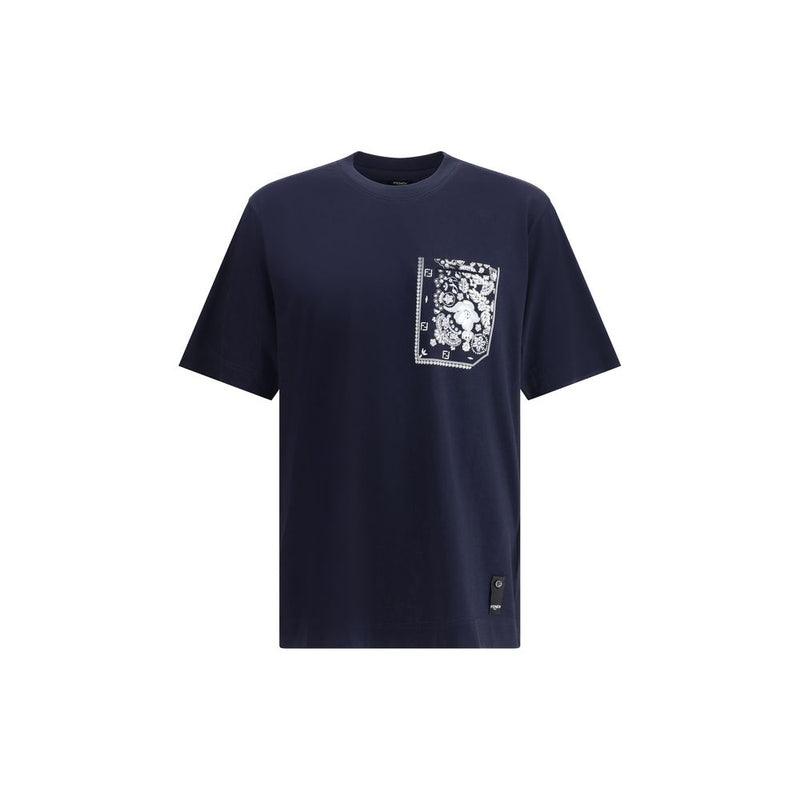 Fendi T-shirt met bandanasprint op de zak