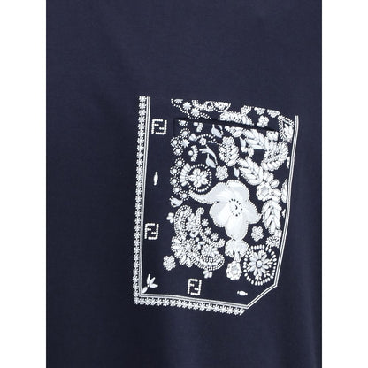 T-shirt Fendi avec poche à imprimé bandana